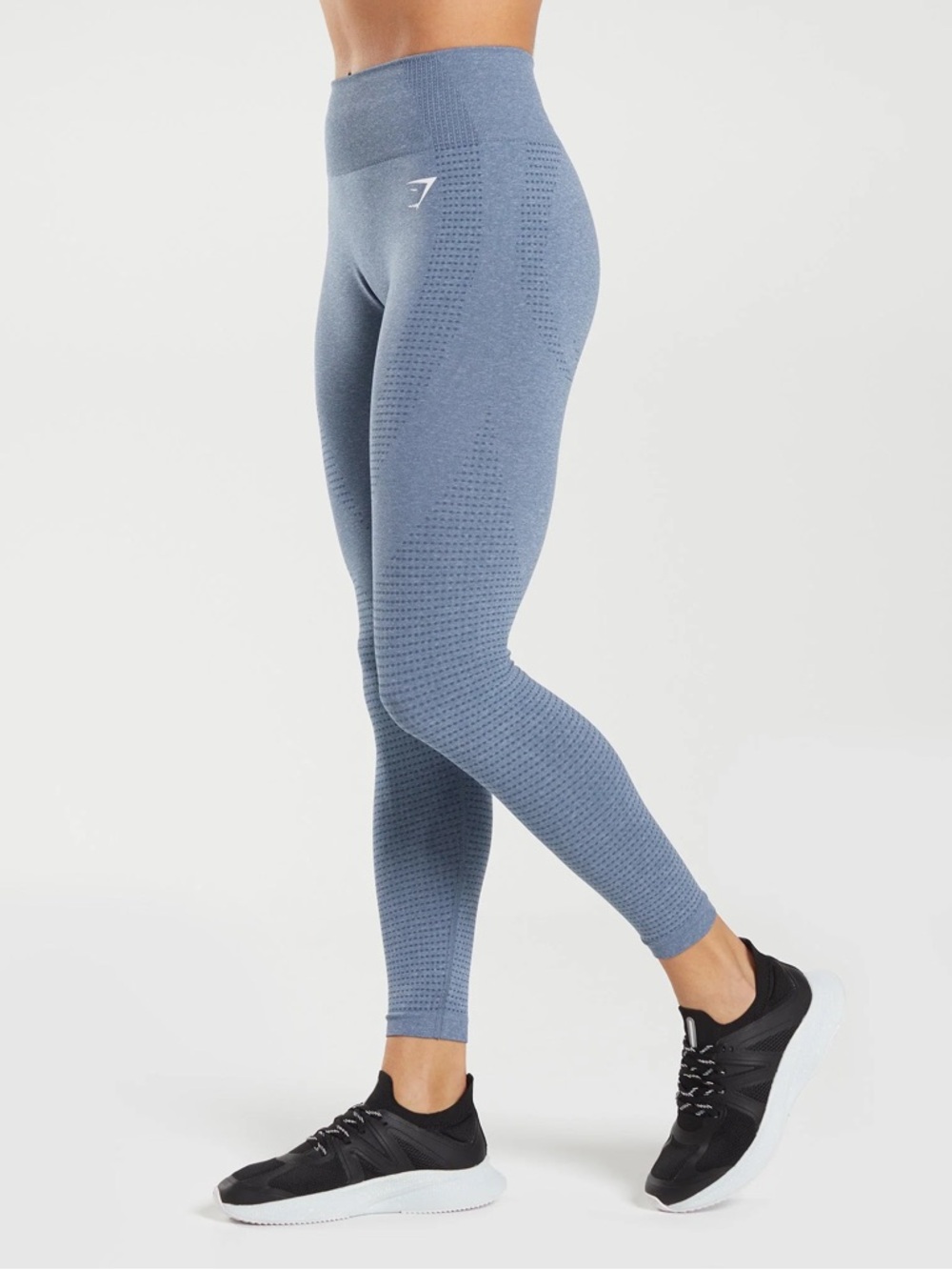 Gymshark VITAL SEAMLESS 2.0 High-Waist Leggings in Evening Blue Marl Medium
